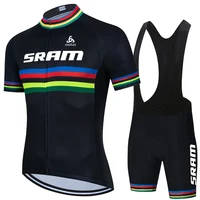 Man Cycling Maillot Summer Bike Jersey SRAM Clothes Mtb Male Clothing Bicycle Road Uniform Bib Men's Blouse Uniforms Suit 2022