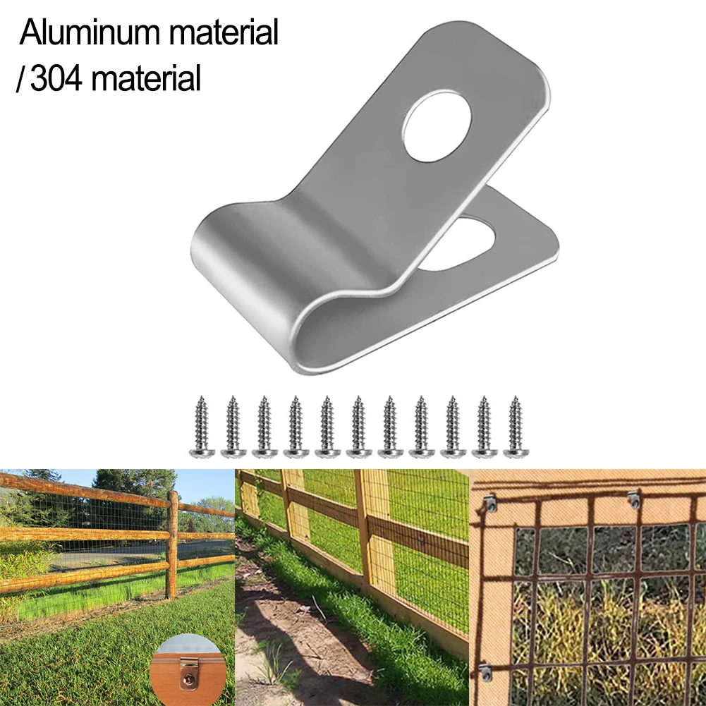 

100/200pcs Fence Wire Clamps Agricultural Fencing Mounting Clips 304 Stainless Steel /Aluminum Wire Garden Durable Fasteners