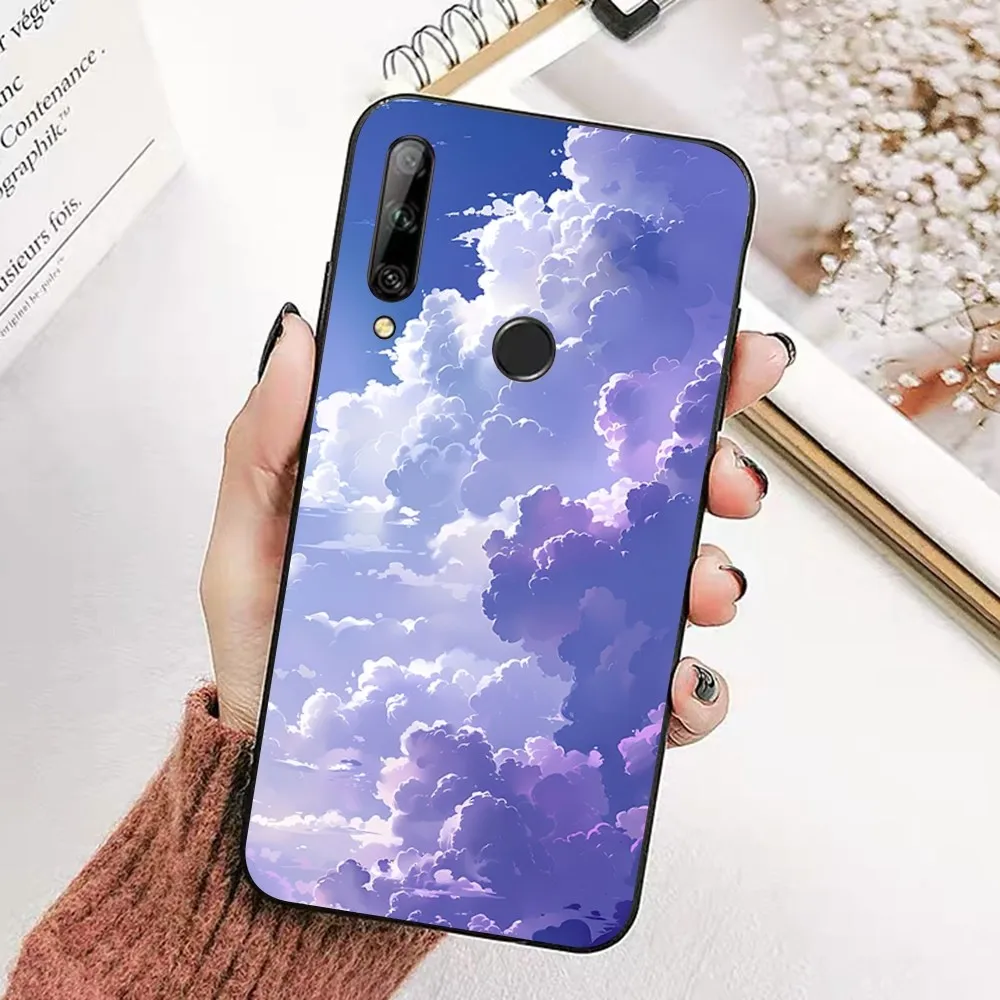 Простой чехол для телефона с рисунком облаков Huawei Honor 10 Lite 9 20 7A 9X 30 50 60 70 Pro Plus