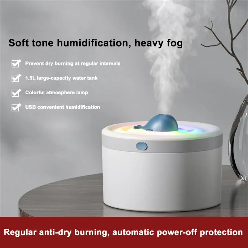 

Atmosphere Lamp Desktop Humidifier Large Capacity Air Humidifier Aromatherapy Home Mute Humidifier Household Colorful