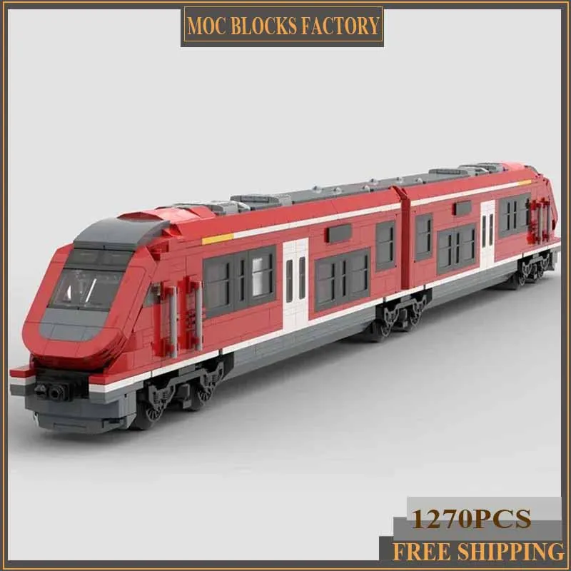 Модель городского поезда Moc строительные кирпичи BR 159 - европейская технология