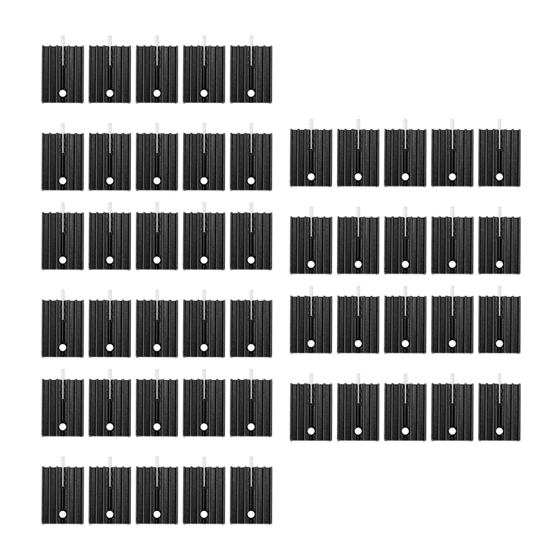 

50 Pcs 21X15x11mm Black Aluminum Heat Sink For TO-220 Mosfet Transistors