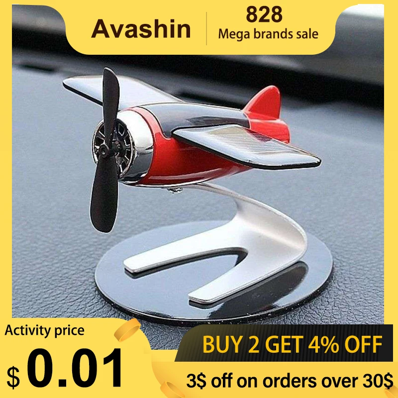 Car Air Freshener Smell In The Styling Solar Airplane Model Center Console Decoration Auto Fragrance Air Fresheners