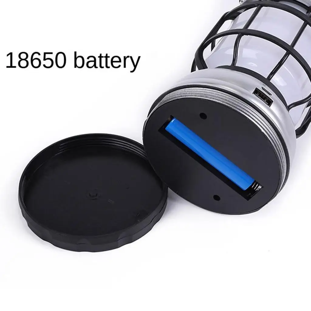 

Solar Camping Lantern Phone Charger Waterproof Hanging Lamp Lighting Copper