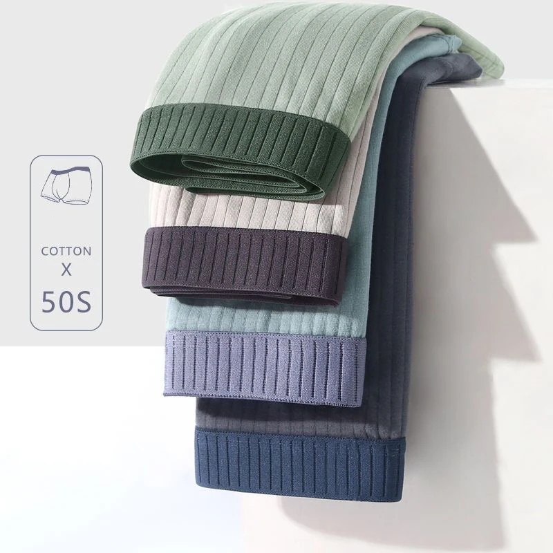 Boxer Men's Panties Sexy Shorts Cotton Underwear Male Breathable Boxers Solid Boxershorts Comfortable Soft Underpants L-4XL