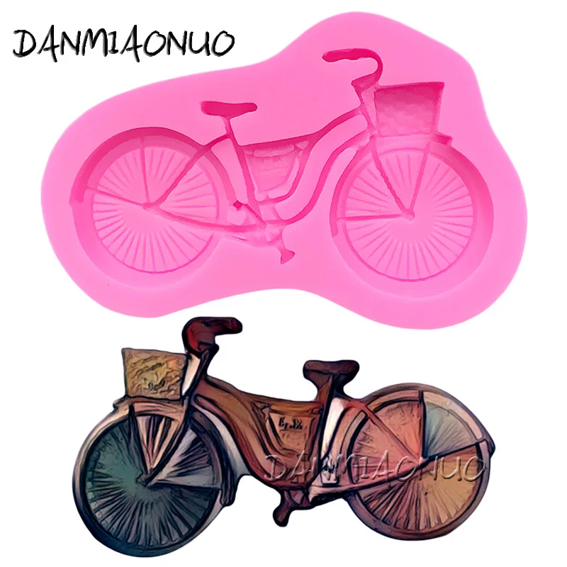 

DANMIAONUO A1038032 Bike Styling Jelly Pudding Stampi In Silicone Per Dolci Moule A Gateaux Foremki Silikonowe Do Mydla