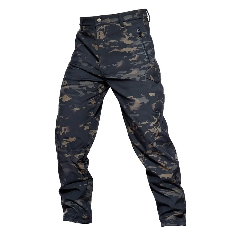 

Shark Skin Soft Shell Tactical Fleece Pants Men Windproof Waterproof Warm Trousers Army Camouflage Combat Joggers Military Pants