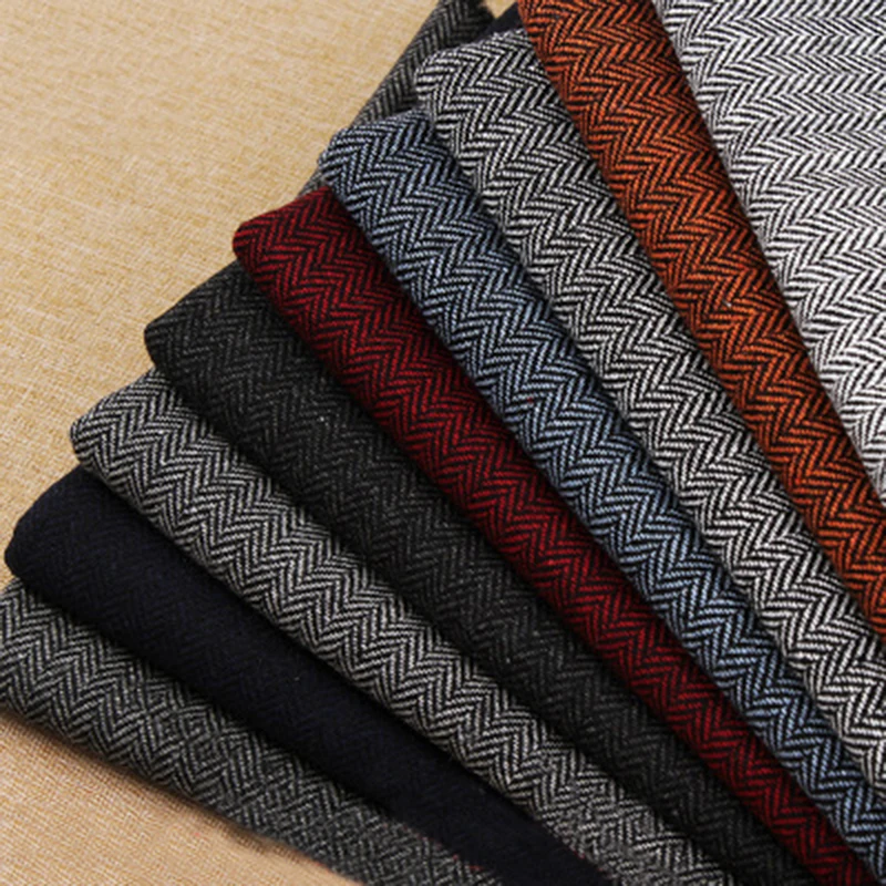 Gray Wool Tweed Winter Men Suit's For Wedding Formal Groom Tuxedo Herringbone Male Fashion 3 Piece (Jacket +Vest +Pants+Tie) images - 6