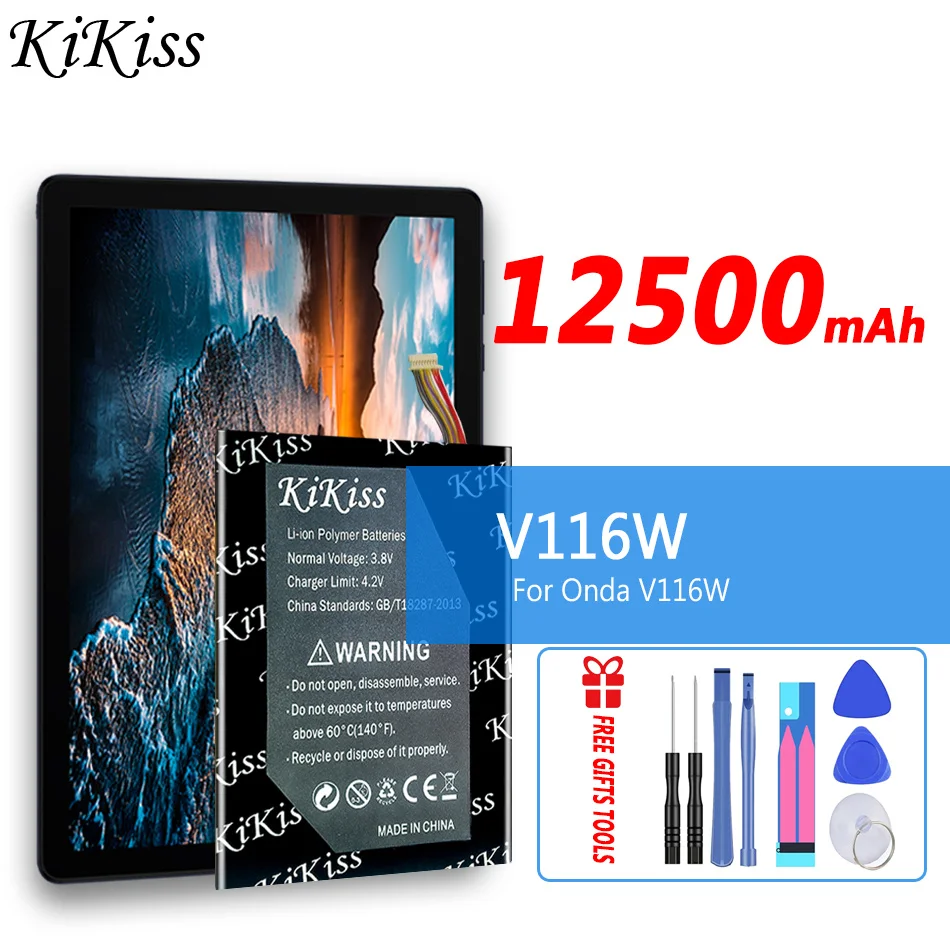 

KiKiss High Capacity Battery v116w 12500mAh for Onda V116W Batteries