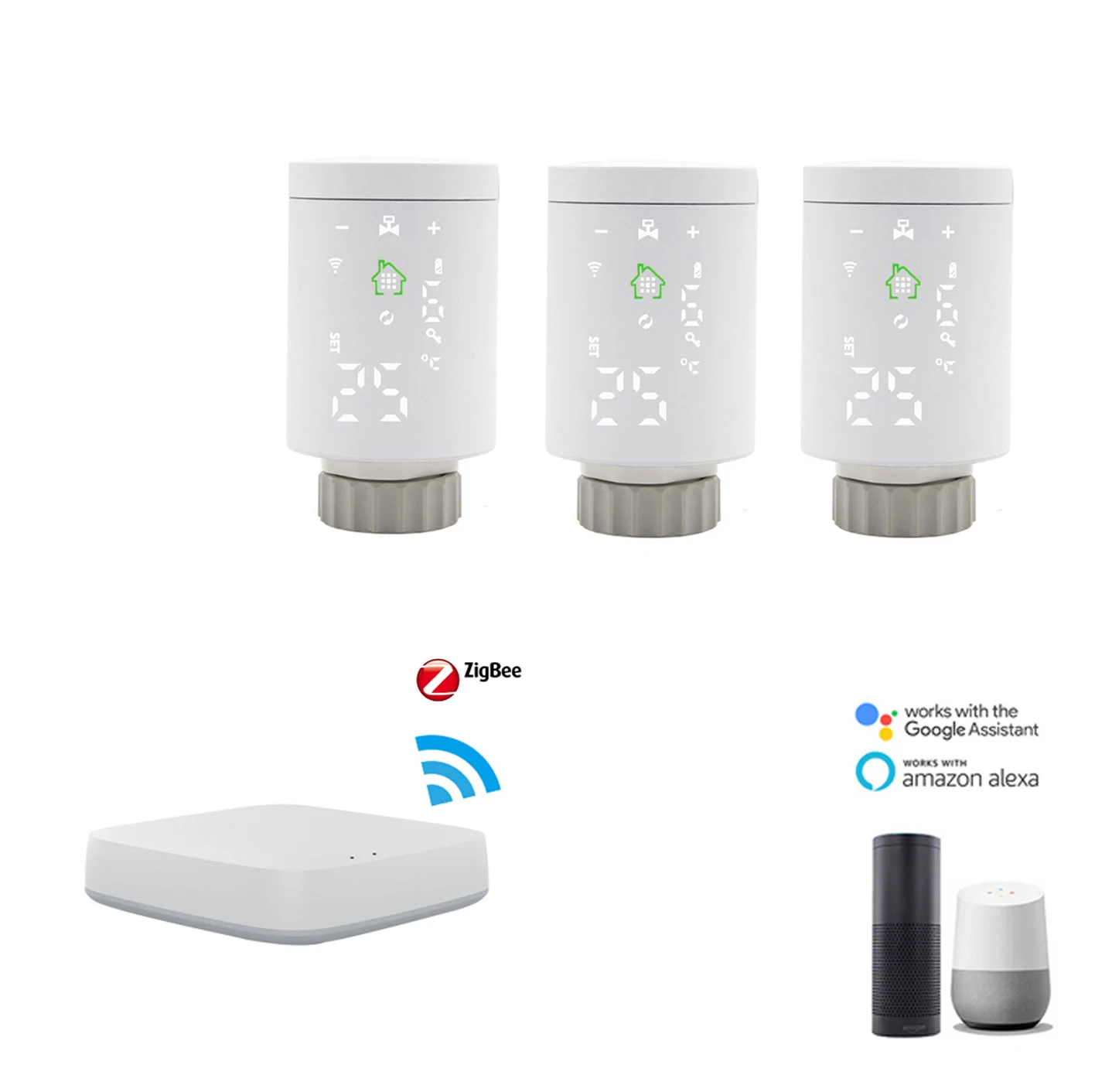 

Термостатическая головка клапана радиатора Zigbee WIFI TRV с 7-дневным программируемым термостатом на неделю