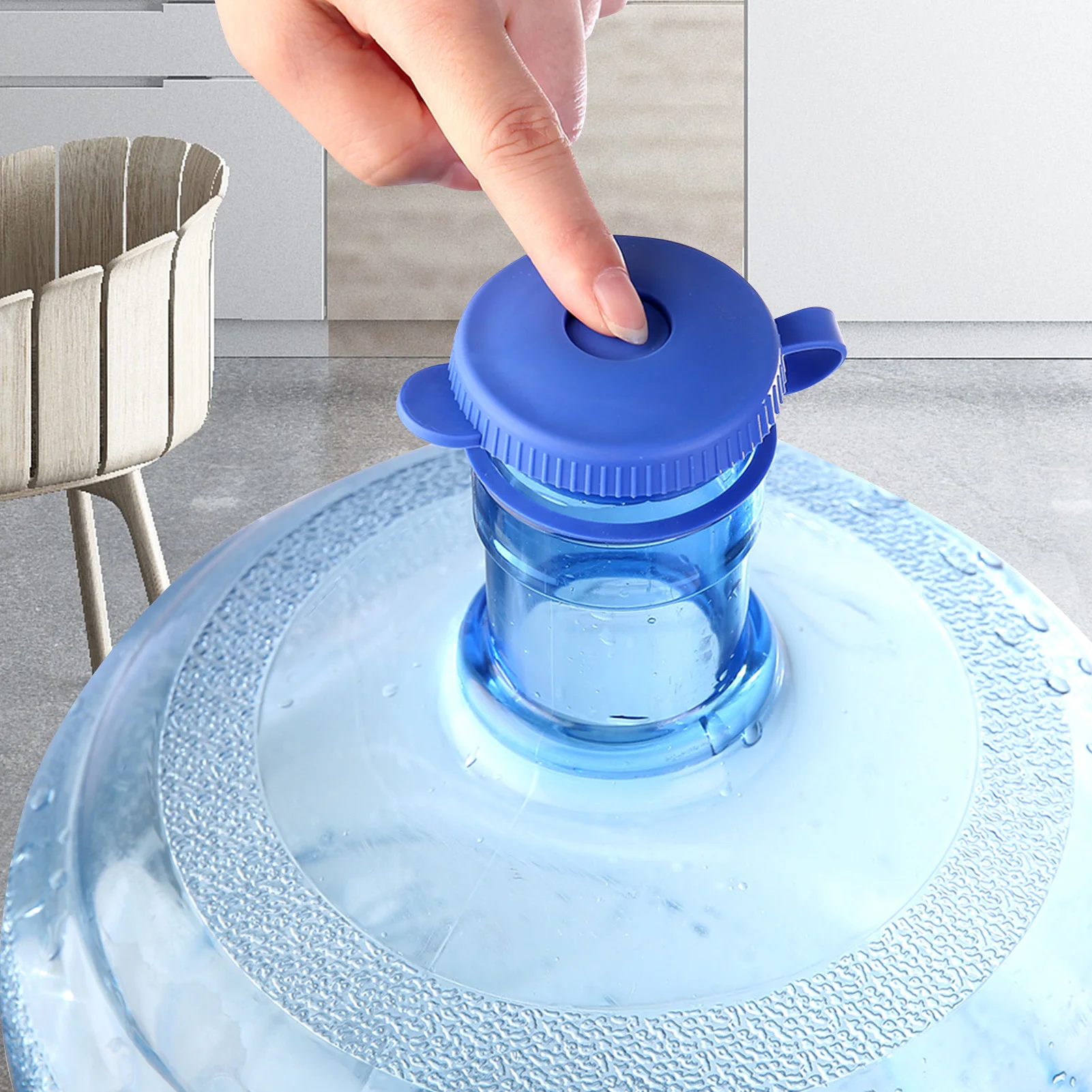 

5 Gallon Water Bottle Caps Reusable Water Jugs Cap Durable Silicone No-Spill Water Bottle Lid For 55mm Bottles