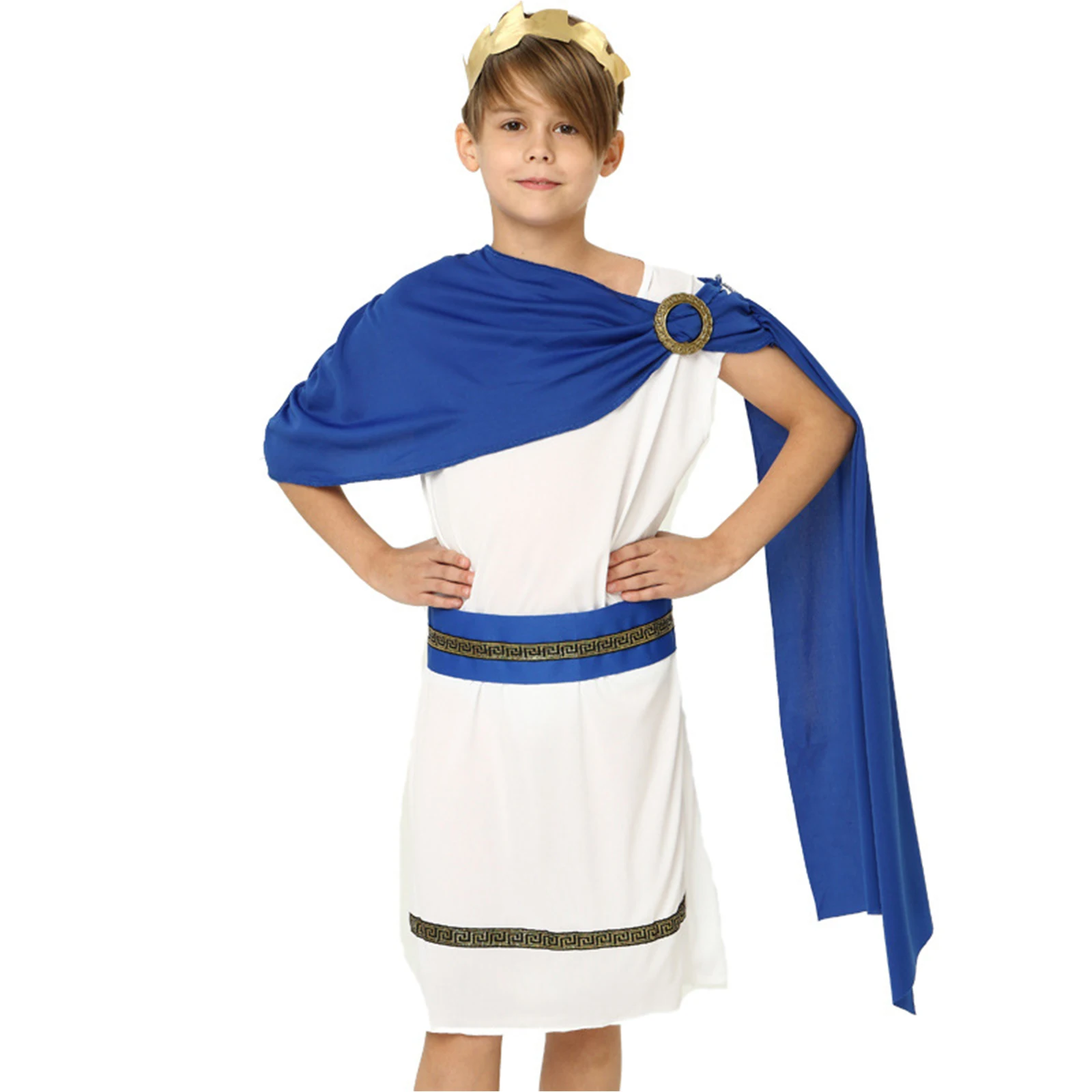 Tiaobug для девочек и мальчиков унисекс 3 шт. косплей-костюм Mythos Grecian Rome Toga с повязками