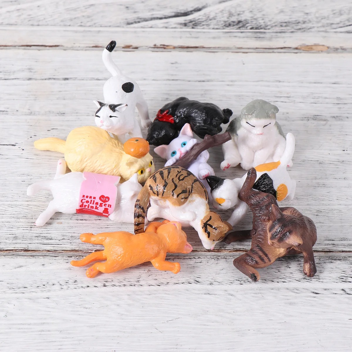 

Cat Animal Ornaments Figures Miniature Toy Figurine Toys Figurines Figure Desktop Mini Statue Kids Decorations Model Little