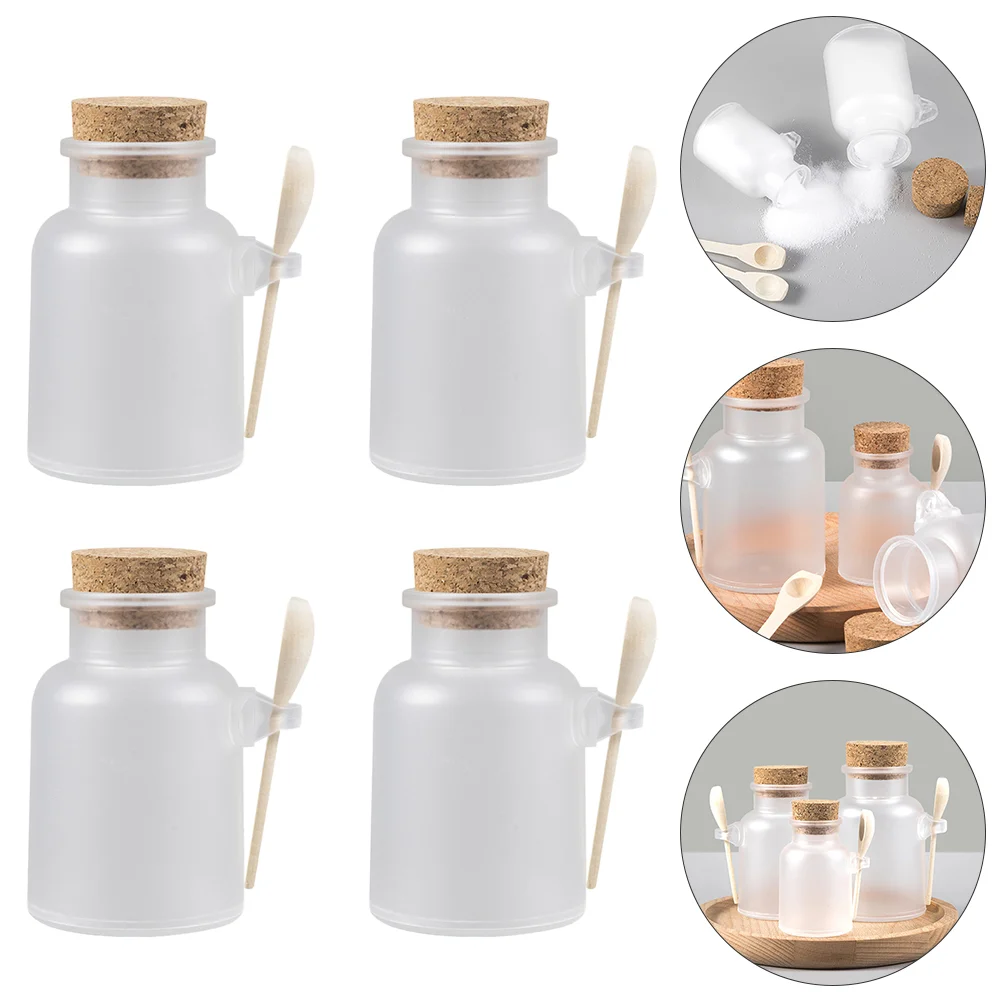

6 Sets Portable 100g Frosted Mini Powder Jar Bath Salt Container Bath Salt Bottle