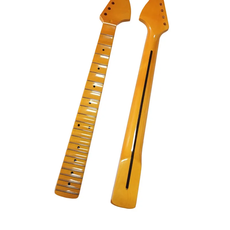 Фото Disado 22 Frets Inlay Dots Concave Fingerboard Yellow Electric Guitar Neck Wholesale Guitar Accessories Parts Musical Instrument №4