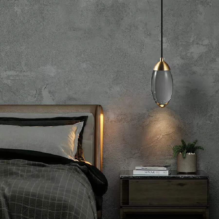 

Modern Crystal Pendant Light Luxury Mini Copper Gold Chandelier For Bar Dining Table Kitchen Island Indoor Decor Hanging Light