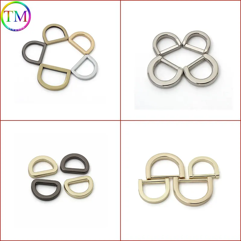 10-50 Pieces Detachable Metal D Ring Buckles For Bag Belt Clasp Handbag Shoulder Strap Clip Diy Leather Hardware Accessories
