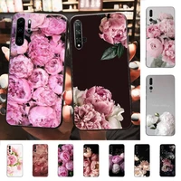 yinuoda elegant pink purple peony flower on the vase phone case for huawei p30 40 20 10 8 9 lite pro plus psmart2019