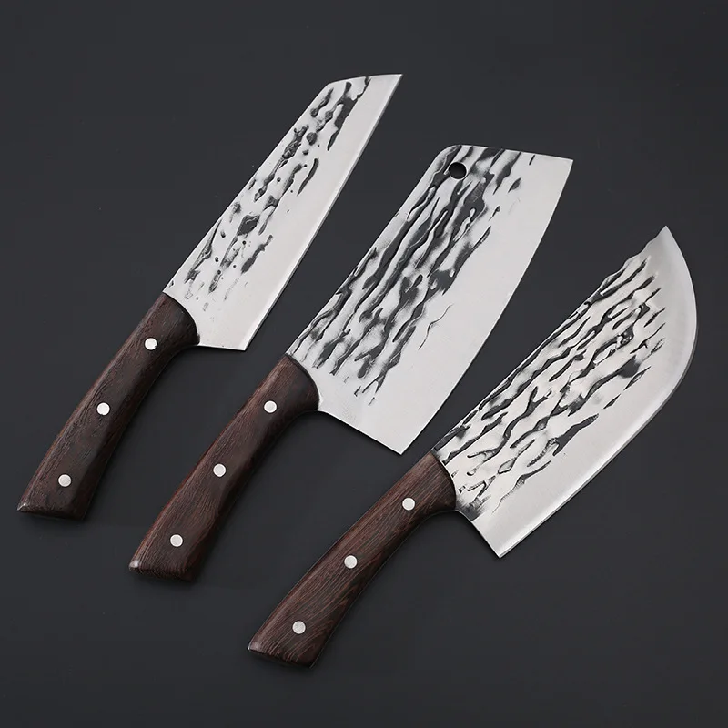 

Hand-forged Hammer Chef Knife Set Stainless Steel Kitchen Butcher Knife Slaughtering Fishing Handmade Paring Knife Cleaver