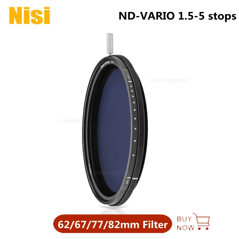 

NISI ND-VARIO 1.5-5 stops 62 67 77 82mm Enhanced Camera Lens Filter For Video Photography 40.5-95mm 1.5-5stops Filter