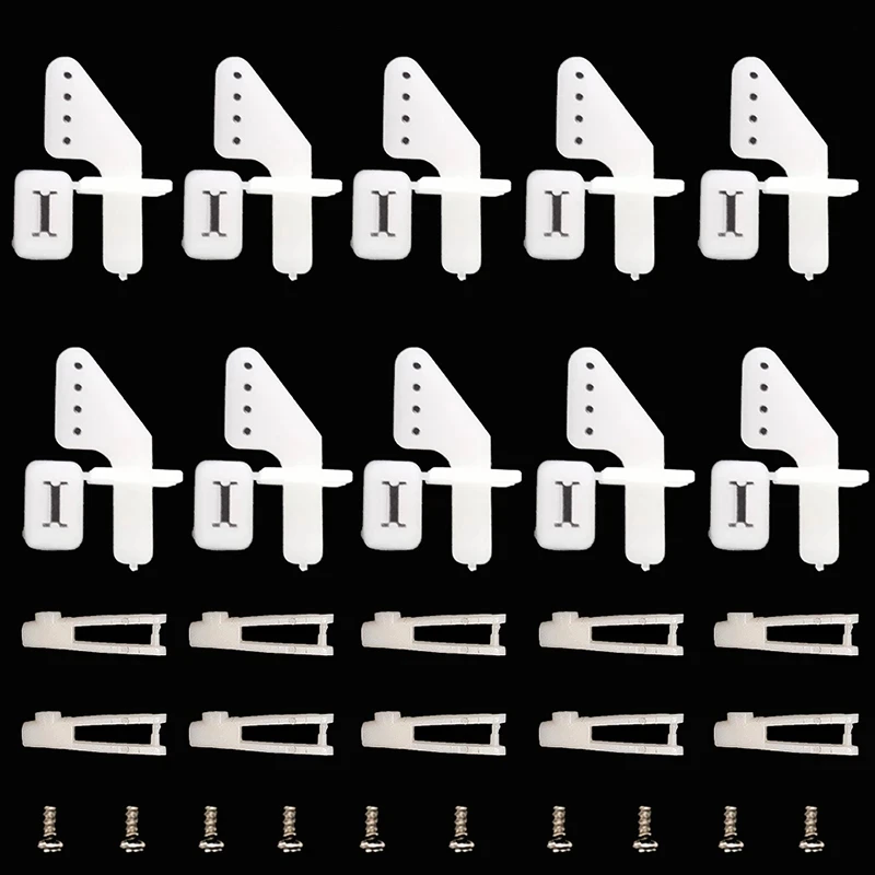 

Hot 10 Sets KT rudder angle 4 hole And Clevis 21mm Set Rudder Servo Ailerons Elevators For RC Fixed Wing Airplane