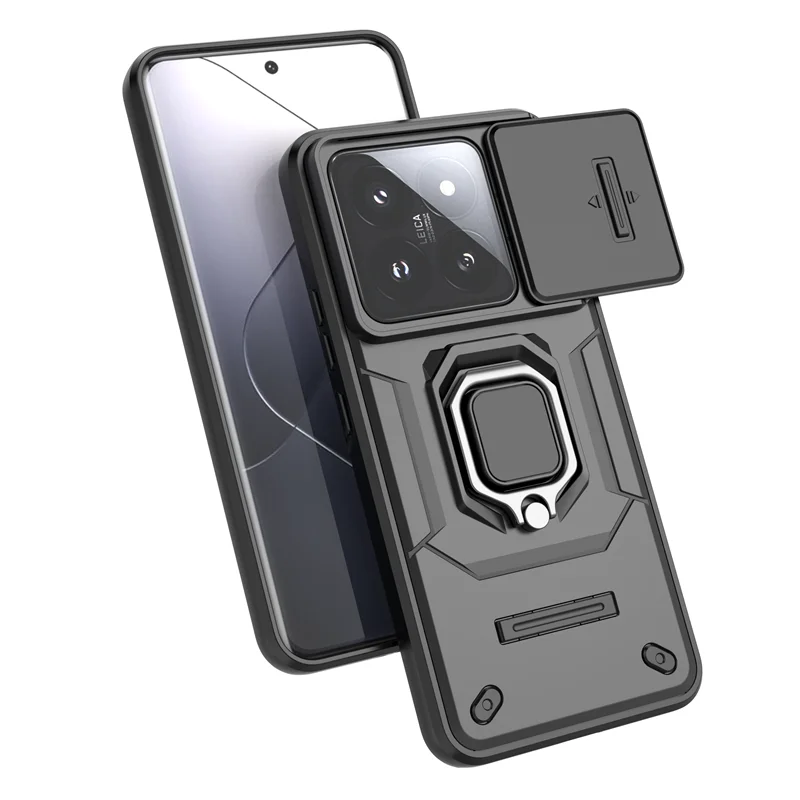 Чехол-подставка для Xiaomi 14 Pro защитный чехол с магнитной застежкой-кольцом Mi14 Mi 14Pro