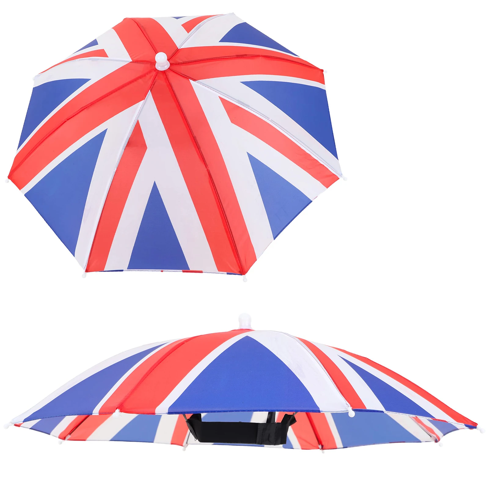 

Union Jack Umbrella Hat British Bunting Umbrella Cap Party Decor Hat Sun Rain Blocker For Adults Party Supplies