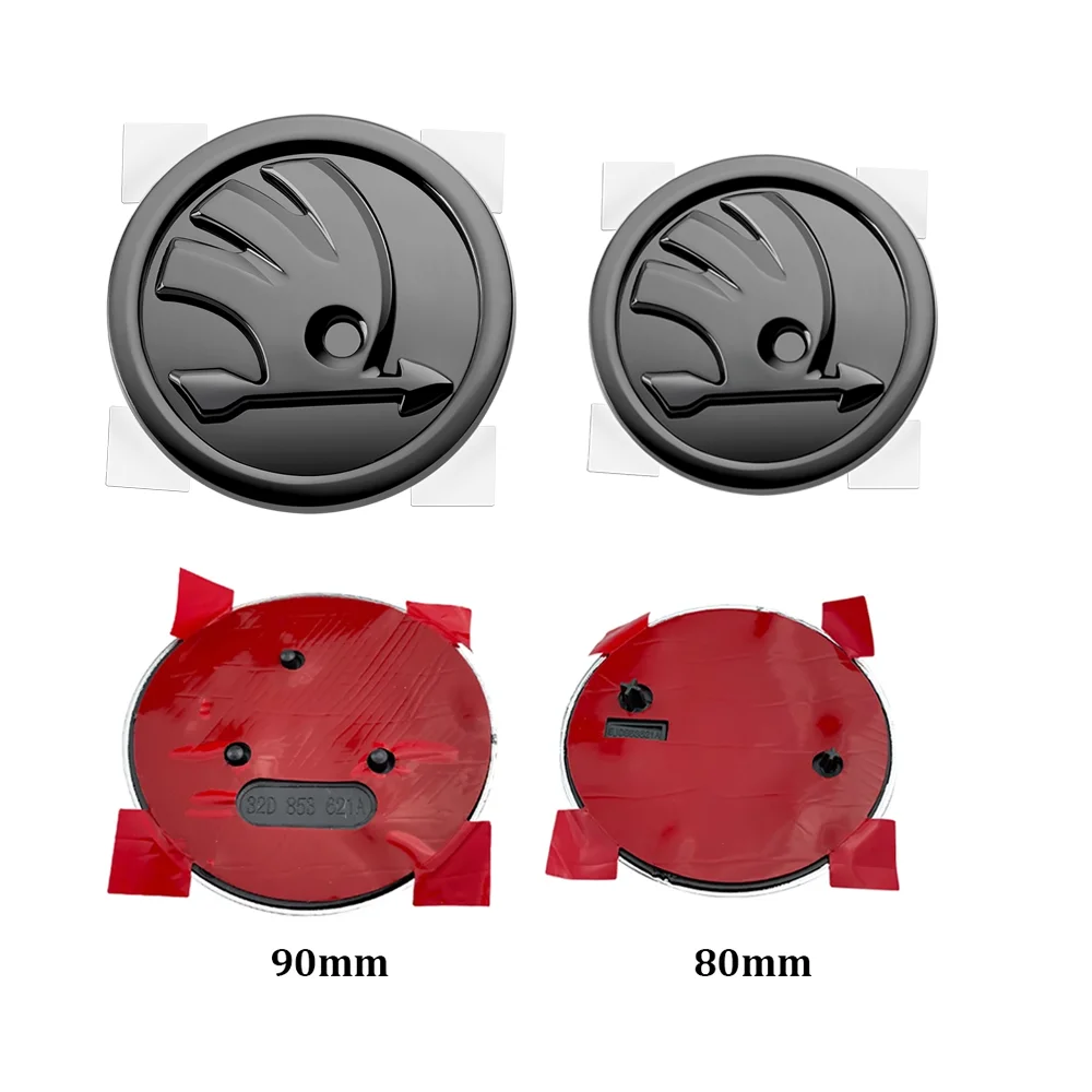 

3D МЕТАЛ Эмблема на передний капот автомобиля, значок на задний багажник, наклейка на задний багажник, украшение для Skoda Octavia 1 2 3 A4 A5 A7 A8 MK1 MK2 Kodiaq