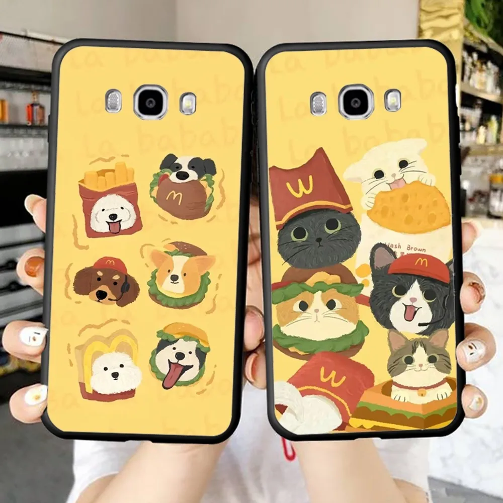 Hamburger Cute Animal Phone Case For Samsung J 7 plus 7core J7 neo J6 prime J4 J5 Mobile Cover