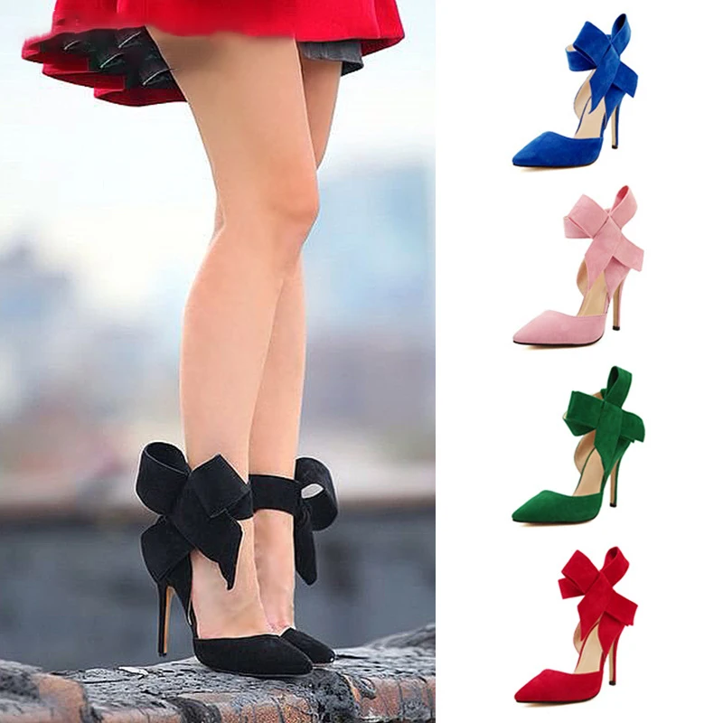 

Women Pumps Pointed Toe Stiletto High Heels Big Butterfly Shoes Fashion Party Wedding Shoes Female Comfort Heels 2022 New