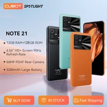 [World Premiere]Cubot Note 21,12GB RAM(6GB+6GB Extended),128GB ROM,6.56"90Hz Screen,5200mAh,50MP Rear Camera,Octa-Core Processor