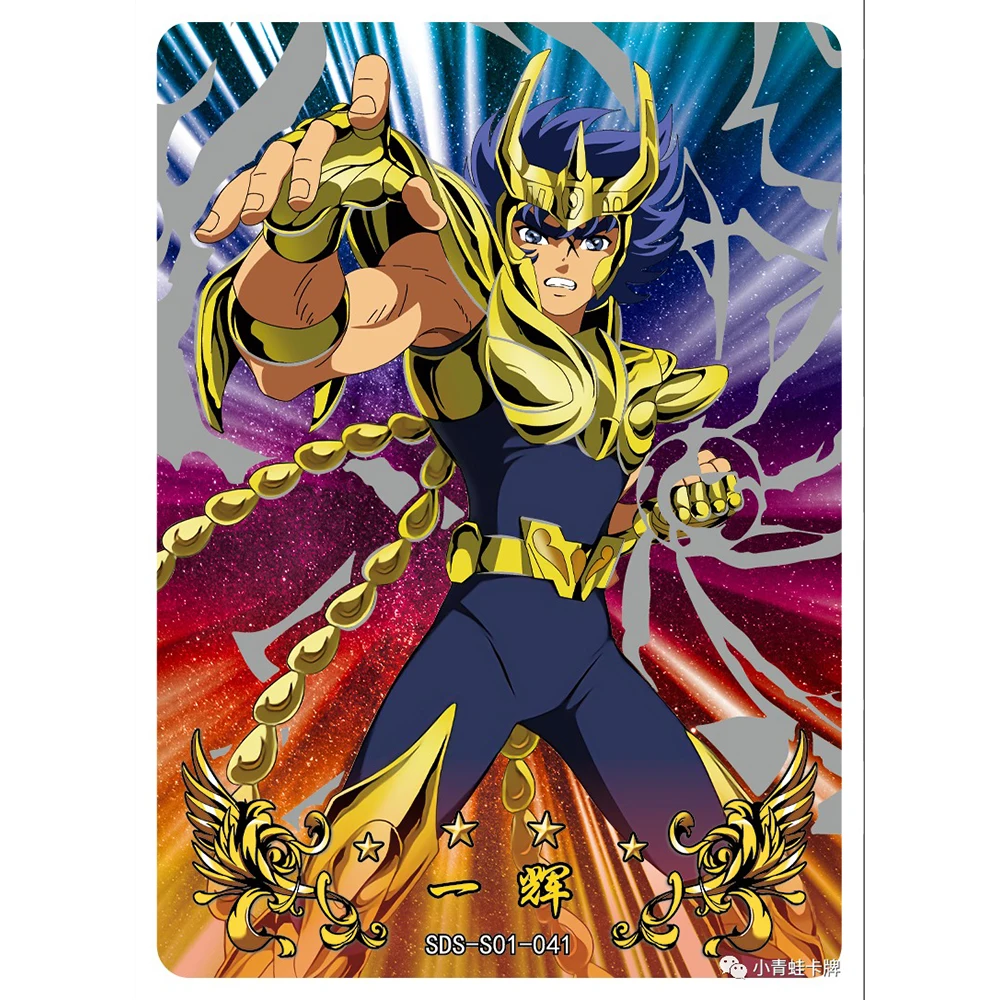 Фото Saint Seiya SDS Hyoga Shaina Shion Dohko Aiolos Death Mask Aiolia Shura Коллекционная карта аниме Refracted Light Sparkles текстура №2