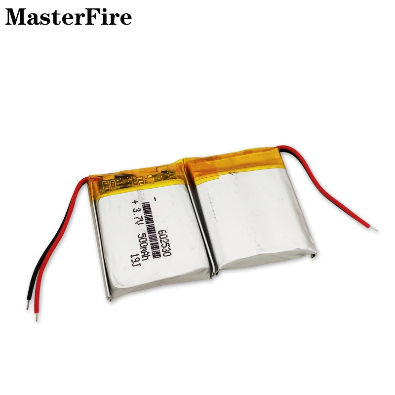 

4PCS 602530 500mah 3.7V Lithium Polymer Battery For GPS Navigator Bluetooth Earphone LED Light Rechargeable Li-polymer Batteries