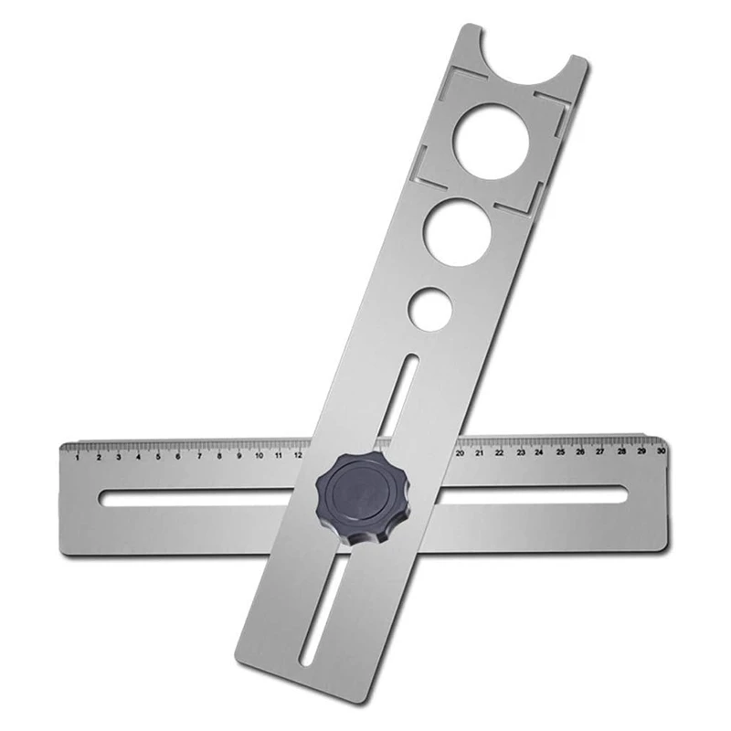 

Многофункциональная Линейка-локатор для отверстий в керамической плитке из нержавеющей стали, регулируемая линейка на 360 градусов, ручные инструменты для измерения отверстий