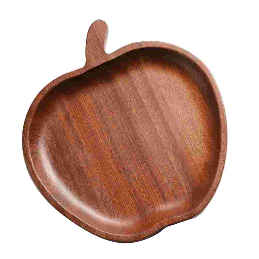 

Creative Food Serving Plate Ebony Wooden Fruits Tray for Home Food Holder (Brown)