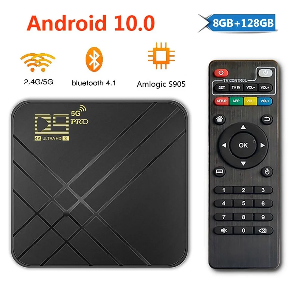 

Приставка Смарт-ТВ D9 PRO, Android 2022, Amlogic S905L, 4 ядра, 10,0/2,4 ГГц, Wi-Fi, Bluetooth