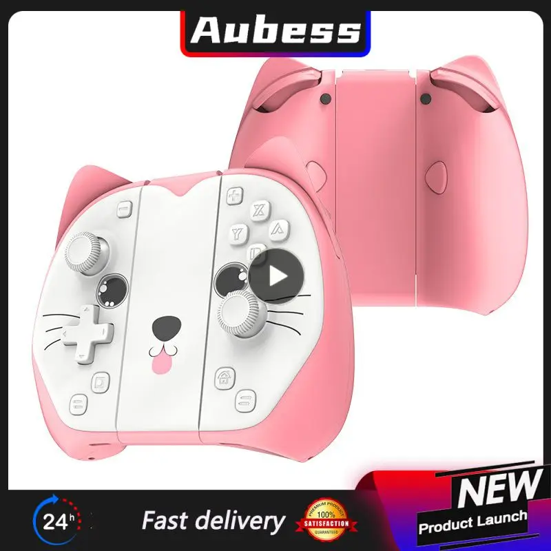 

Game Controller Handle Abs Programmable Buttons Game Handle Somatosensory Gamepad Handle Wireless Game Handle Six-axis Body Pink