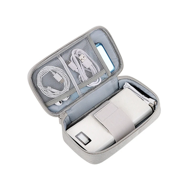 

Cable Organizer Bag Charger Organizer Box Travel Storage Bag Charger Case Power Bank Case Gadgets Accessories Small Pouch (M)