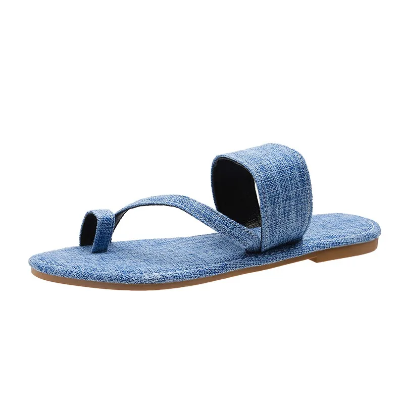 Женские джинсовые шлепанцы Sz36-43 дизайнерские брендовые сандалии с открытым