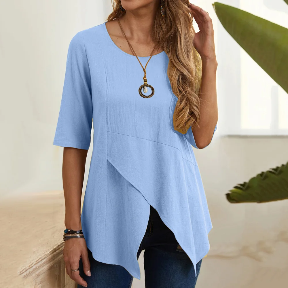

Top Vintage Tshirt Women Clothing Shirts for Women Elegant Bastet Cotton Linen Casual Tees Fashion Clothes Streetwear Loose