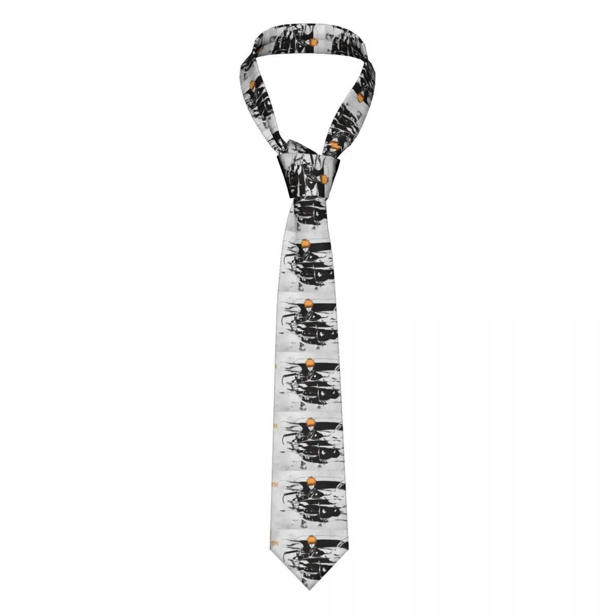 

Галстуки отбеливающие Kurosaki Ichigo для мужчин и женщин, мужские галстуки из полиэстера, 8 см, шейные Галстуки-манга черного цвета, Повседневная ш...