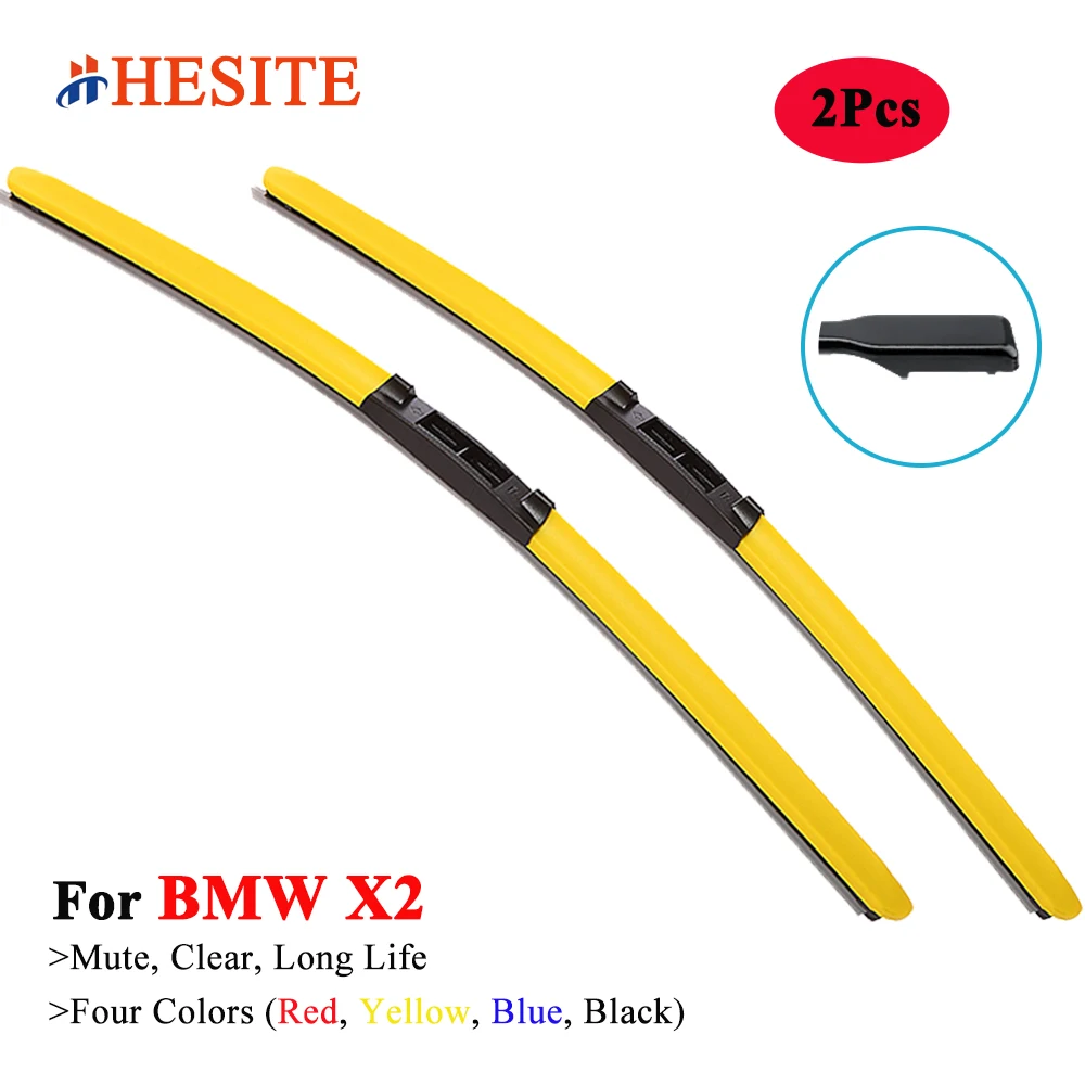 

HESITE Colorful Wiper Blades For BMW X2 F39 M35I Sport Sdrive Xdrive 20I 28I 2018 2019 2020 2021 2022 Red Yellow Blue Car Wipers