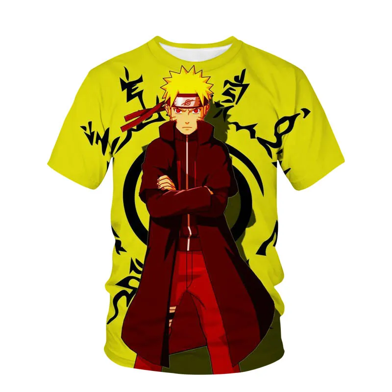 

Summer Hot Sale 3D Printing Fun Anime Naruto Pattern Street Casual T-Shirt Round Neck Short Sleeve Men's Top