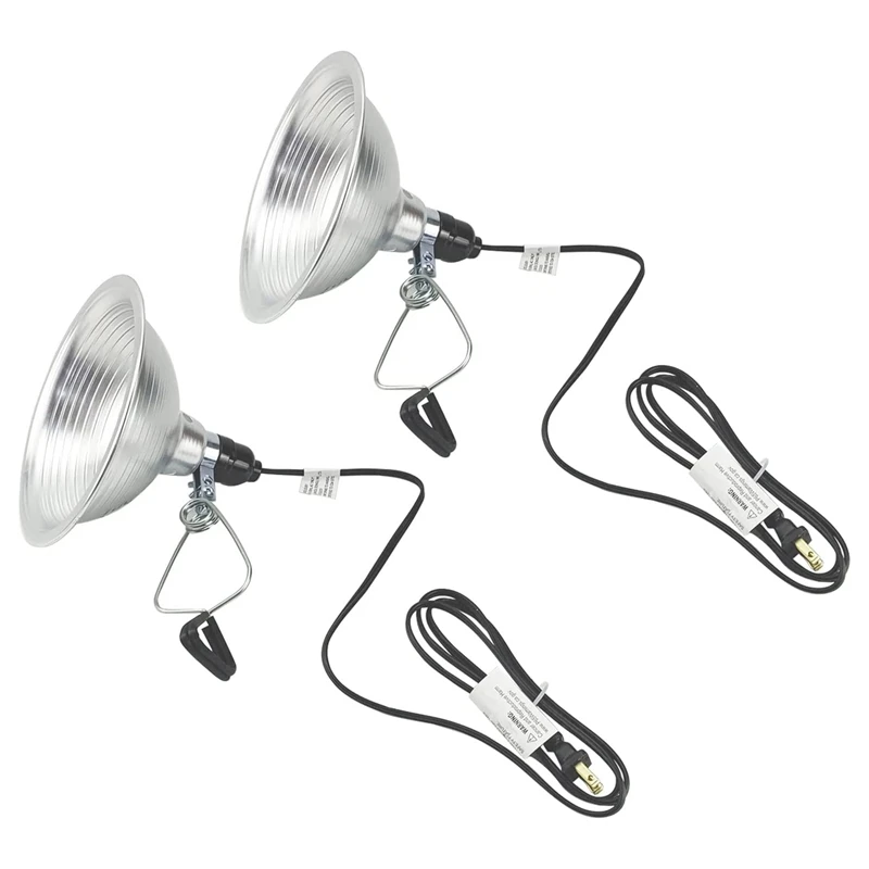 

Алюминиевая лампа-зажим, алюминиевый отражатель 8,5 дюйма, 150 Вт, 2PK, абажур для рептилий, домашних животных, тепловая лампа, вилка стандарта США