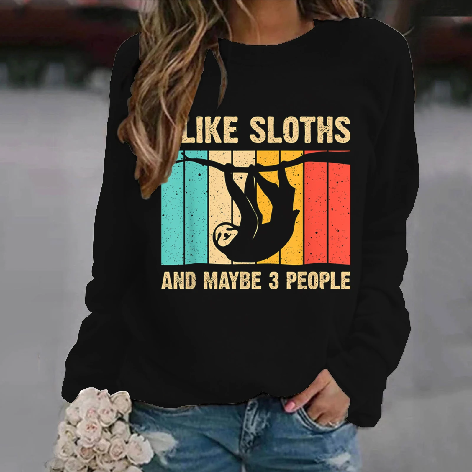 

Like Sloth and Maybe 3 People Print Hoodies Aesthetic Jogging Clothing Women Men Graphics Cool Streetwear Unisex Punk Hoodied