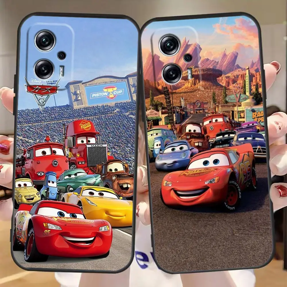 

Phone Case For Redmi Note 11 10 9T 9S 9 8T 8 7 6 5 5A 4 3 A1 GO Pro Aprime 5G 4G Black Soft Silicone Capa Cars Lightning McQueen
