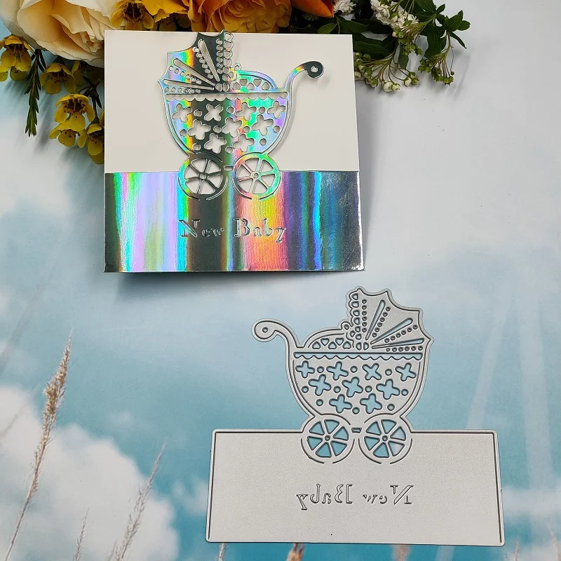 

Baby Carriages, Lovebirds Metal Cutting Dies 2022 Stencils for DIY Scrapbooking/Photo Album Decorative Embossing DIY Paper Cards