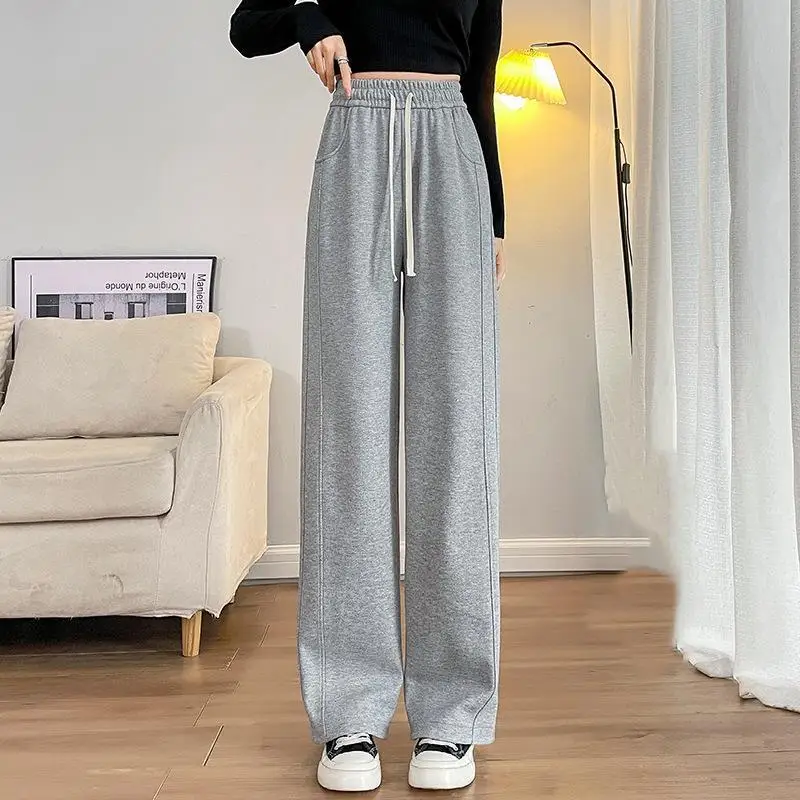 Мягкие удобные женские брюки с широкими штанинами новинка 2023 повседневные