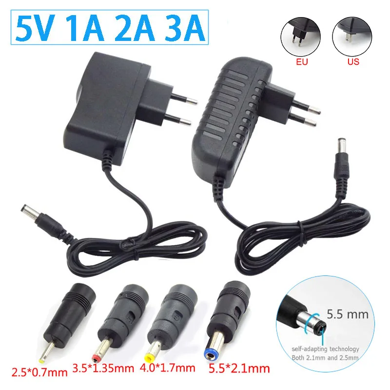 

DC 5V 1A 2A 3A AC 110V 240V зарядное устройство 5,5*2,1mm преобразователь AC DC адаптер 4,0*1,7mm 3,5*1,35mm 2,5*0,7mm DC Plug