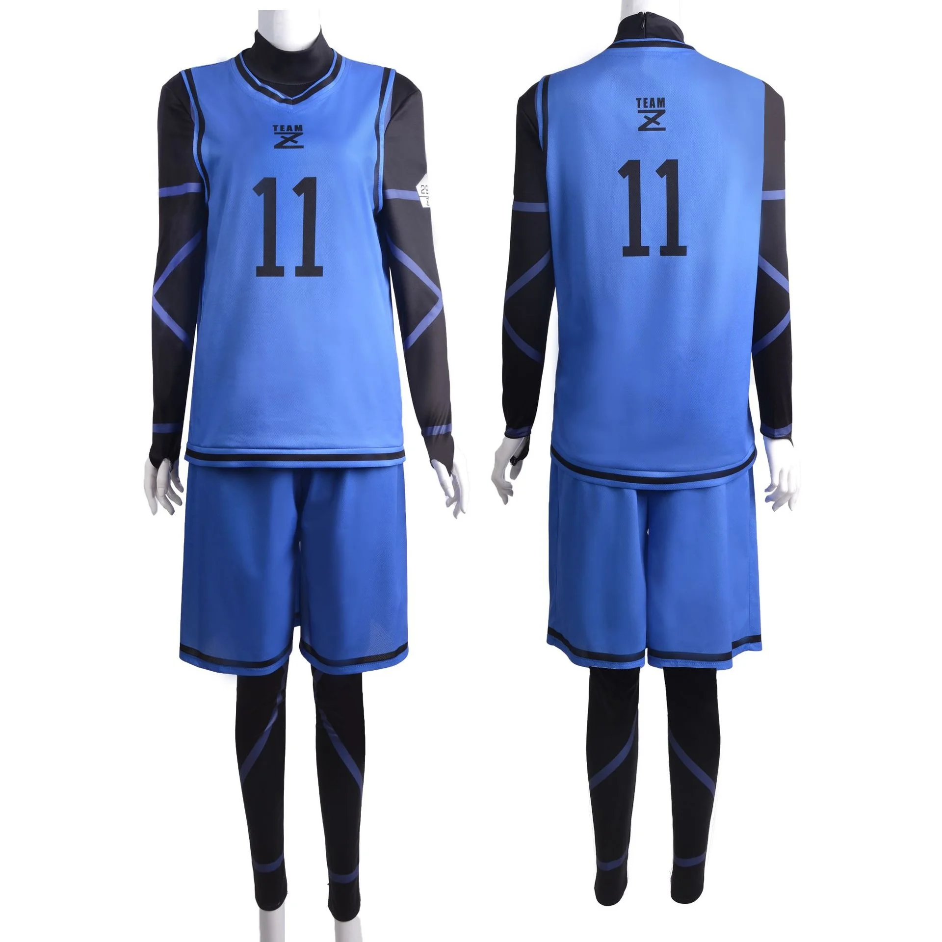 

Голубая тюремная рубашка BLUELOCK, косплей, исаги Йоичи, хигири, бахира, ренсуки, кунигами, футбольная тренировочная форма, одежда для команды